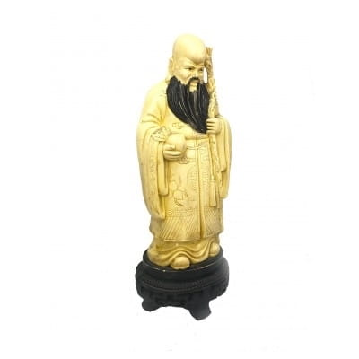 Statuette moine japonais, 27 cm. Bon état général