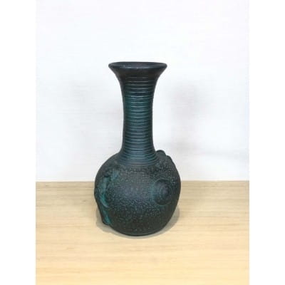 Vase boule à cou, en terre, 33*19 cm. Bon état